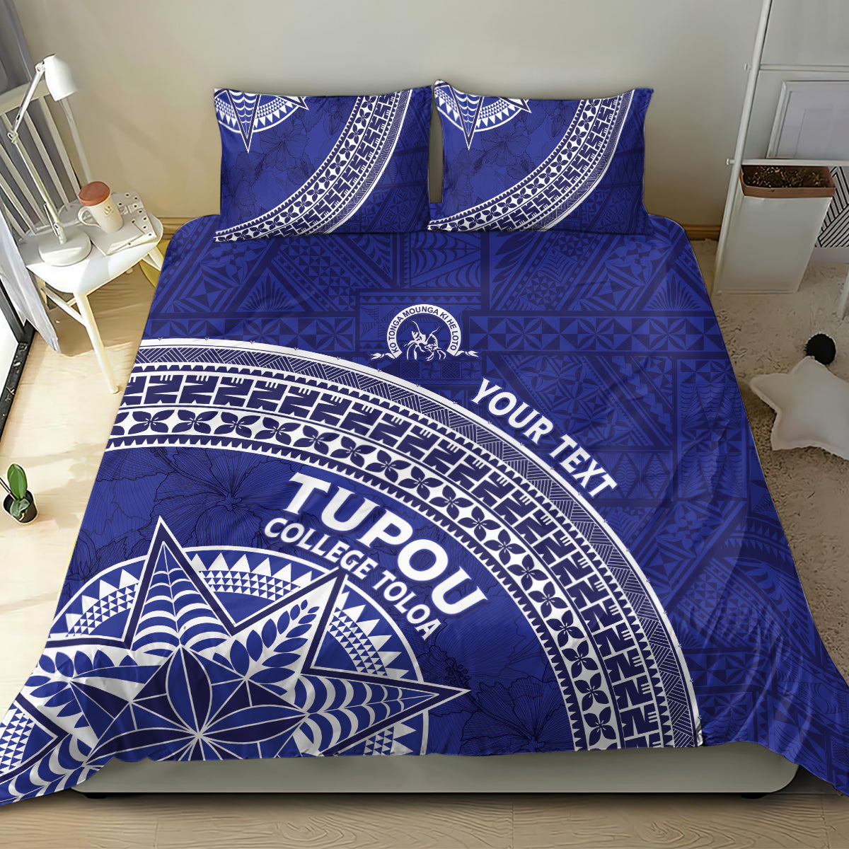 Tupou College Toloa Bedding Set Ngatu Tapa Mix Style LT7 - Polynesian Pride