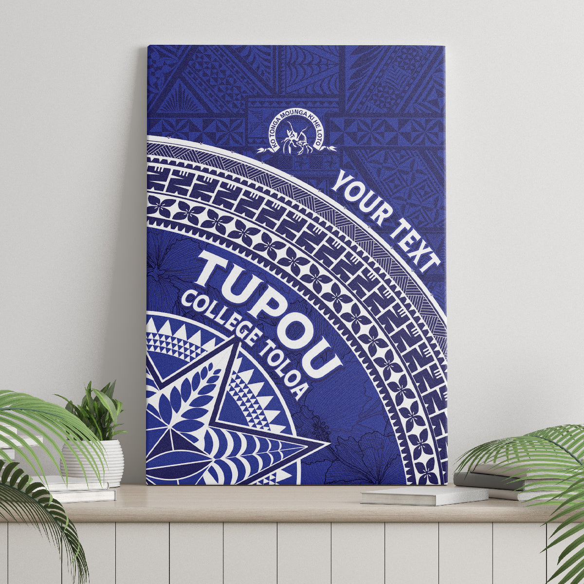 Tupou College Toloa Canvas Wall Art Ngatu Tapa Mix Style LT7 - Polynesian Pride