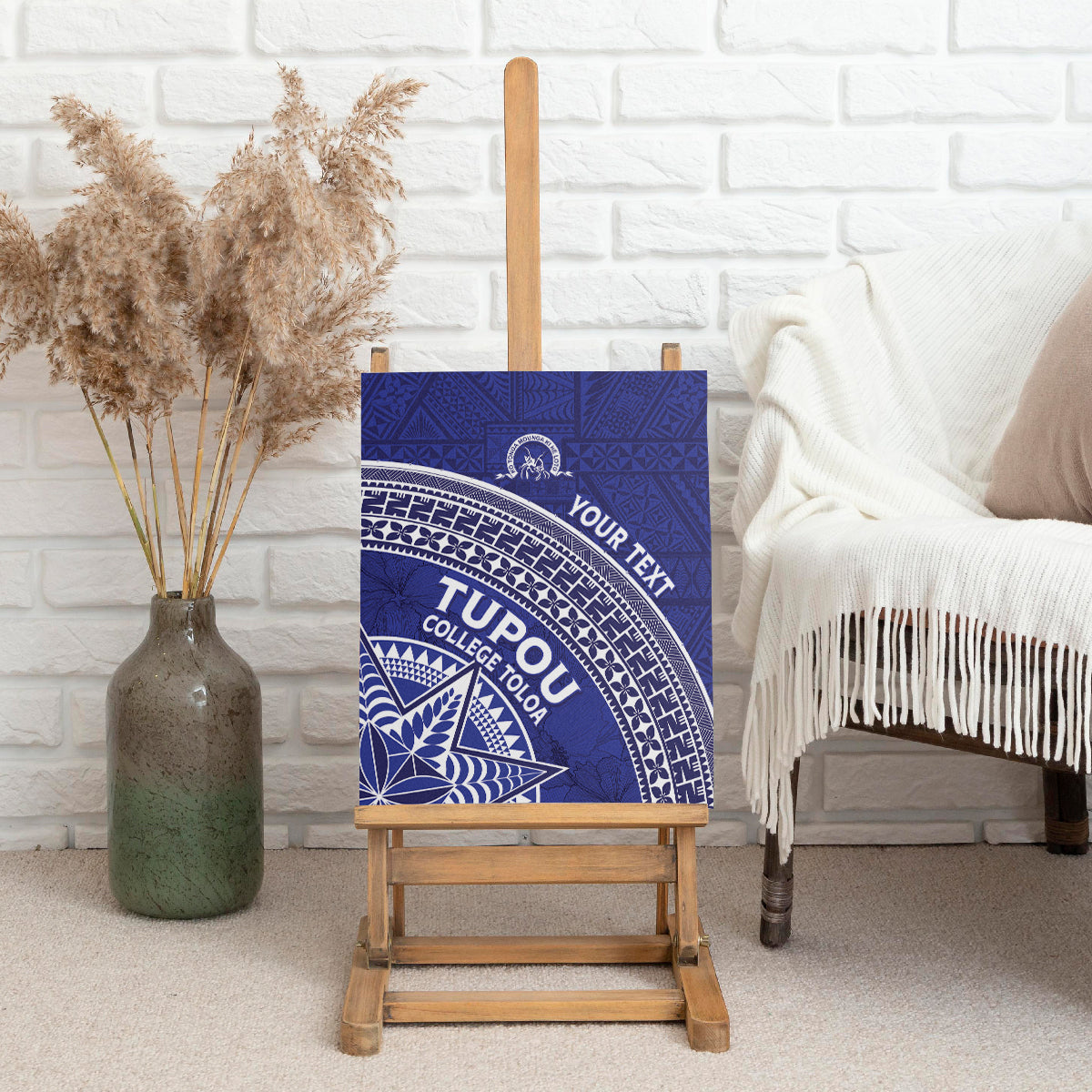 Tupou College Toloa Canvas Wall Art Ngatu Tapa Mix Style LT7 - Polynesian Pride