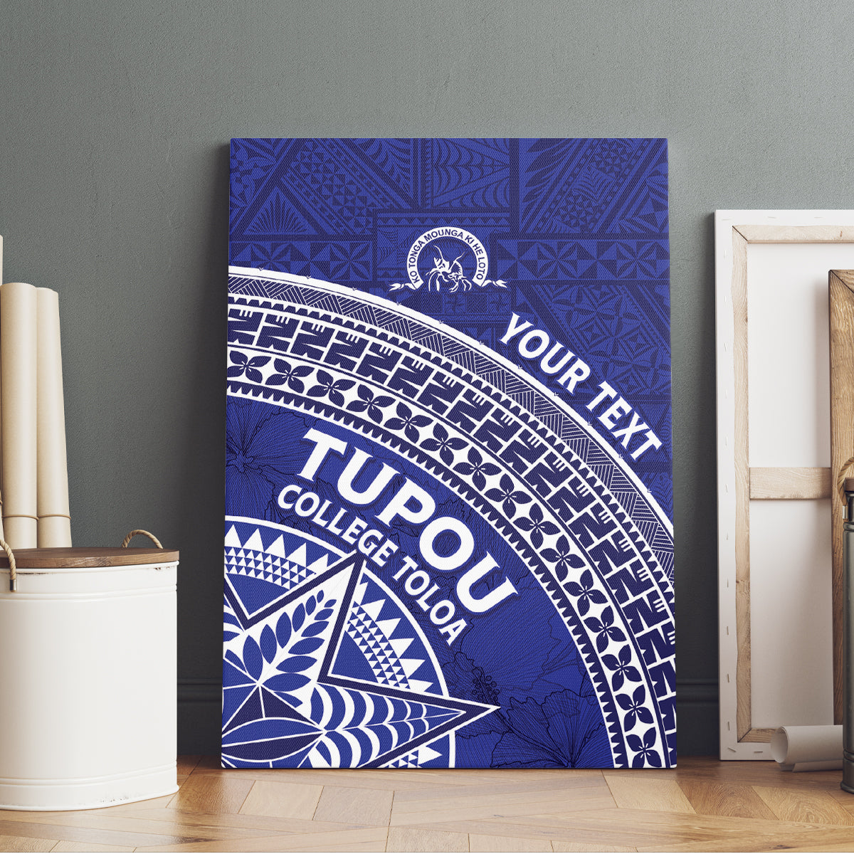 Tupou College Toloa Canvas Wall Art Ngatu Tapa Mix Style LT7 - Polynesian Pride