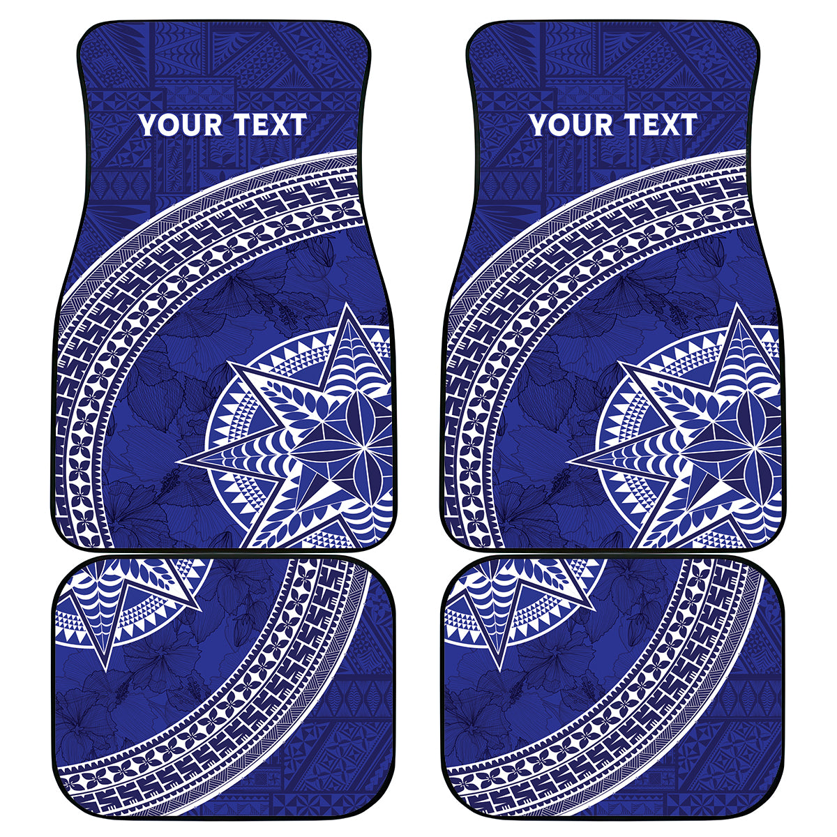 Tupou College Toloa Car Mats Ngatu Tapa Mix Style LT7 - Polynesian Pride