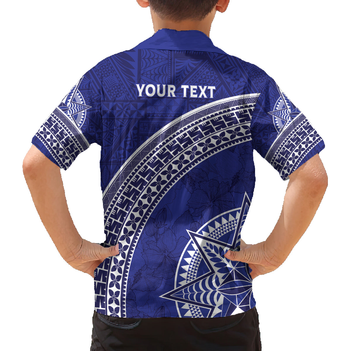Tupou College Toloa Family Matching Off Shoulder Short Dress and Hawaiian Shirt Ngatu Tapa Mix Style LT7 - Polynesian Pride