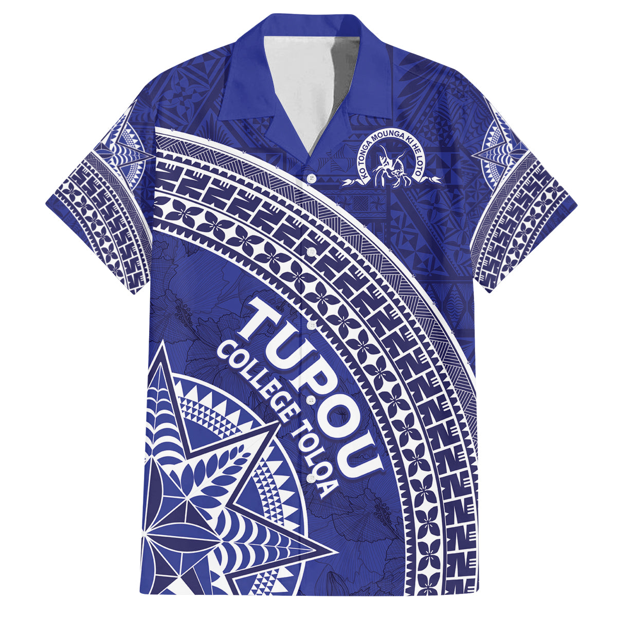 Tupou College Toloa Family Matching Tank Maxi Dress and Hawaiian Shirt Ngatu Tapa Mix Style
