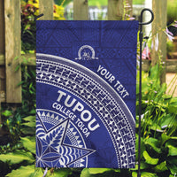 Tupou College Toloa Garden Flag Ngatu Tapa Mix Style LT7 Garden Flag Blue - Polynesian Pride