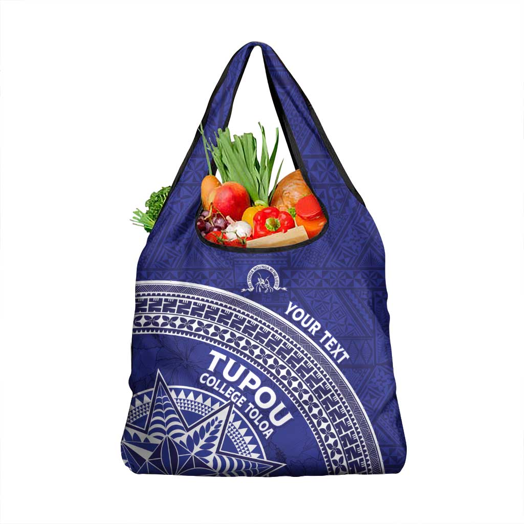 Tupou College Toloa Grocery Bag Ngatu Tapa Mix Style LT7 1-pack One Size Blue - Polynesian Pride