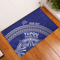 Tupou College Toloa Rubber Doormat Ngatu Tapa Mix Style LT7 Blue - Polynesian Pride