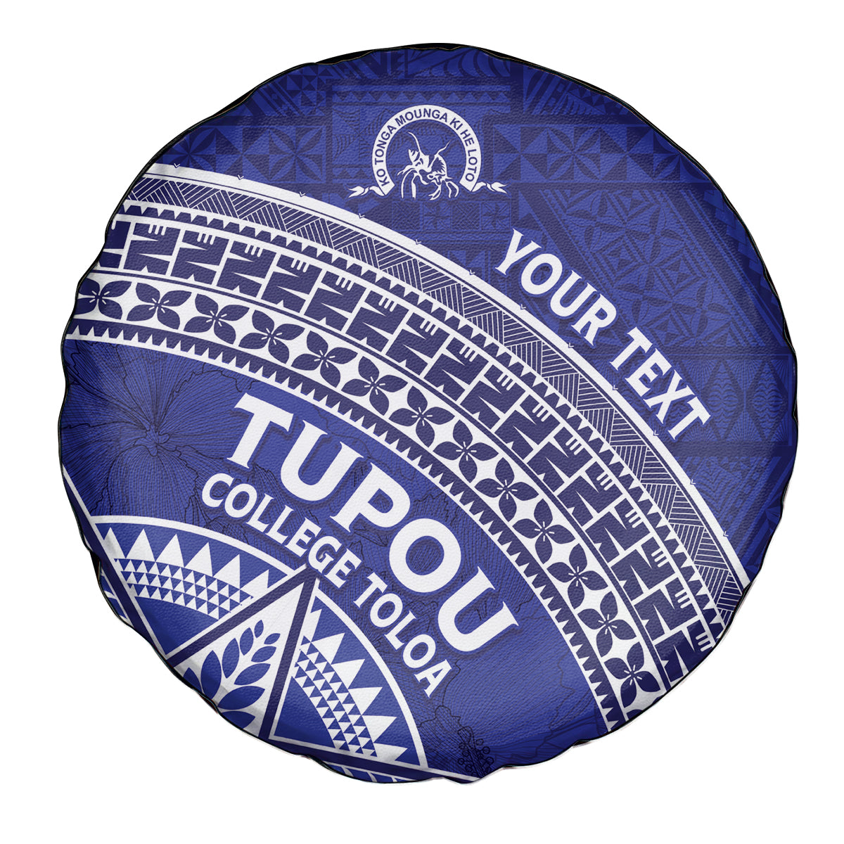 Tupou College Toloa Spare Tire Cover Ngatu Tapa Mix Style LT7 - Polynesian Pride