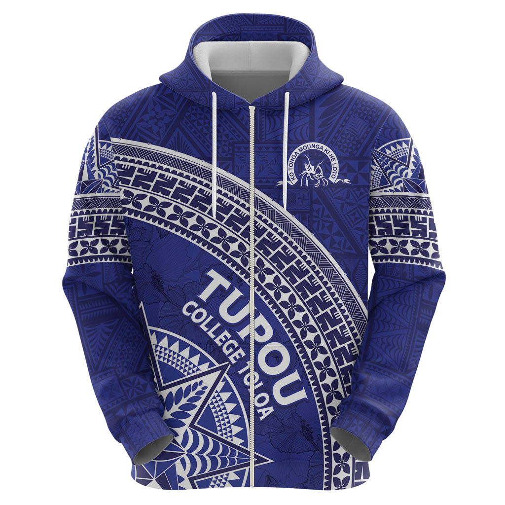 Tupou College Toloa Zip Hoodie Ngatu Tapa Mix Style