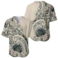 Aloha Hawaii Tapa Baseball Jersey Summer Green Hawaiian Ipu - Polynesian Pride