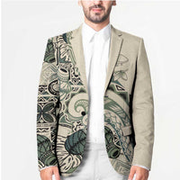 Aloha Hawaii Tapa Blazer Summer Green Hawaiian Ipu - Polynesian Pride