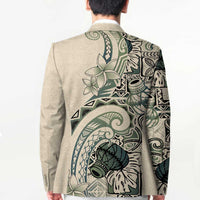 Aloha Hawaii Tapa Blazer Summer Green Hawaiian Ipu - Polynesian Pride