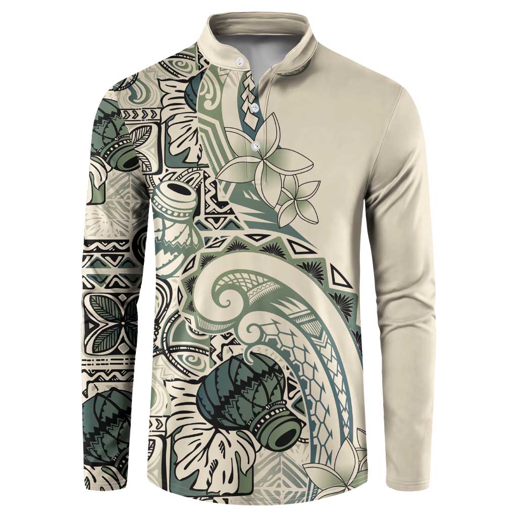 Aloha Hawaii Tapa Button Sweatshirt Summer Green Hawaiian Ipu LT7 Emerald - Polynesian Pride