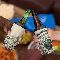 Aloha Hawaii Tapa 4 in 1 Can Cooler Tumbler Summer Green Hawaiian Ipu - Polynesian Pride