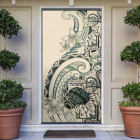 Aloha Hawaii Tapa Door Cover Summer Green Hawaiian Ipu - Polynesian Pride
