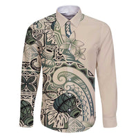 Aloha Hawaii Tapa Family Matching Puletasi and Hawaiian Shirt Summer Green Hawaiian Ipu - Polynesian Pride