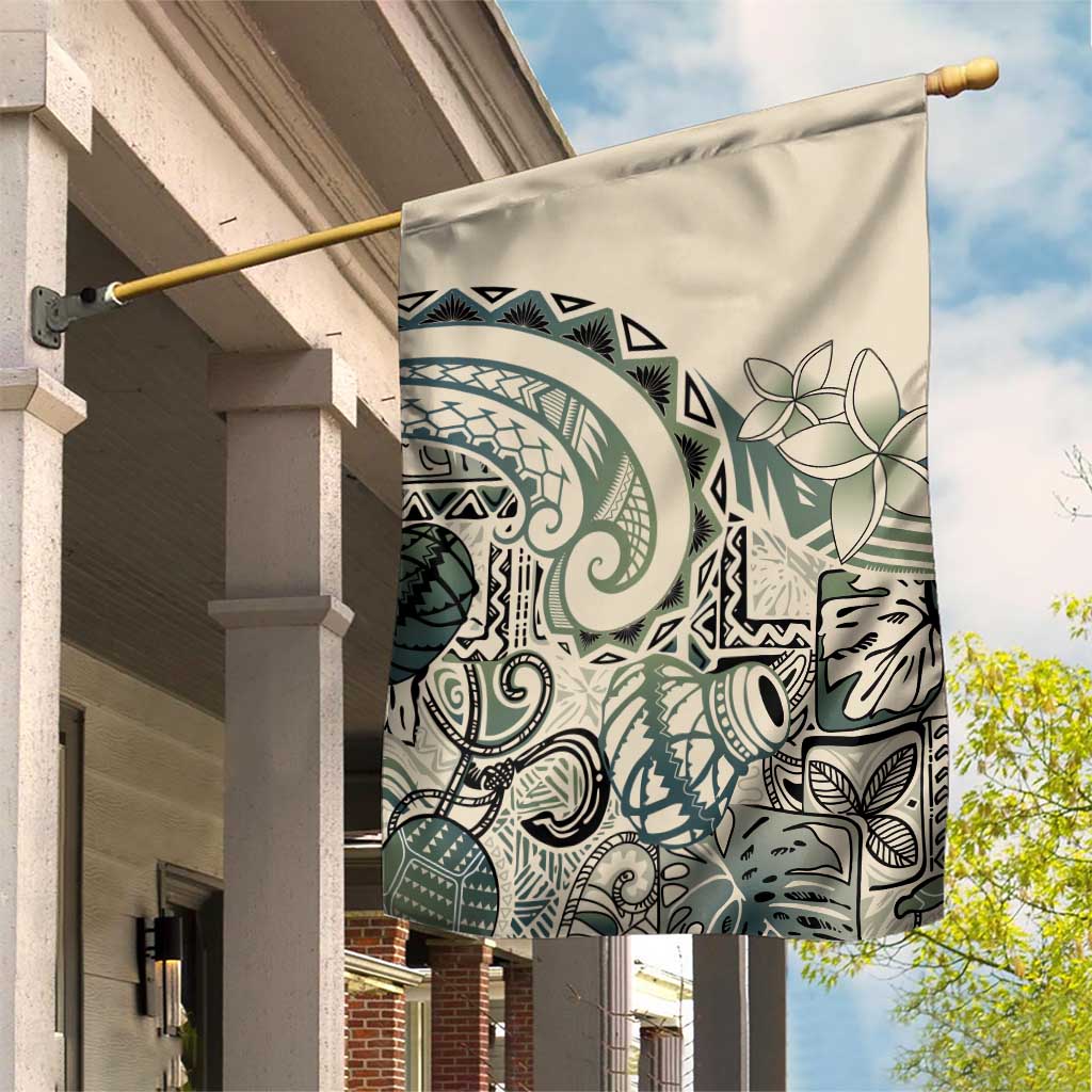 Aloha Hawaii Tapa Garden Flag Summer Green Hawaiian Ipu - Polynesian Pride