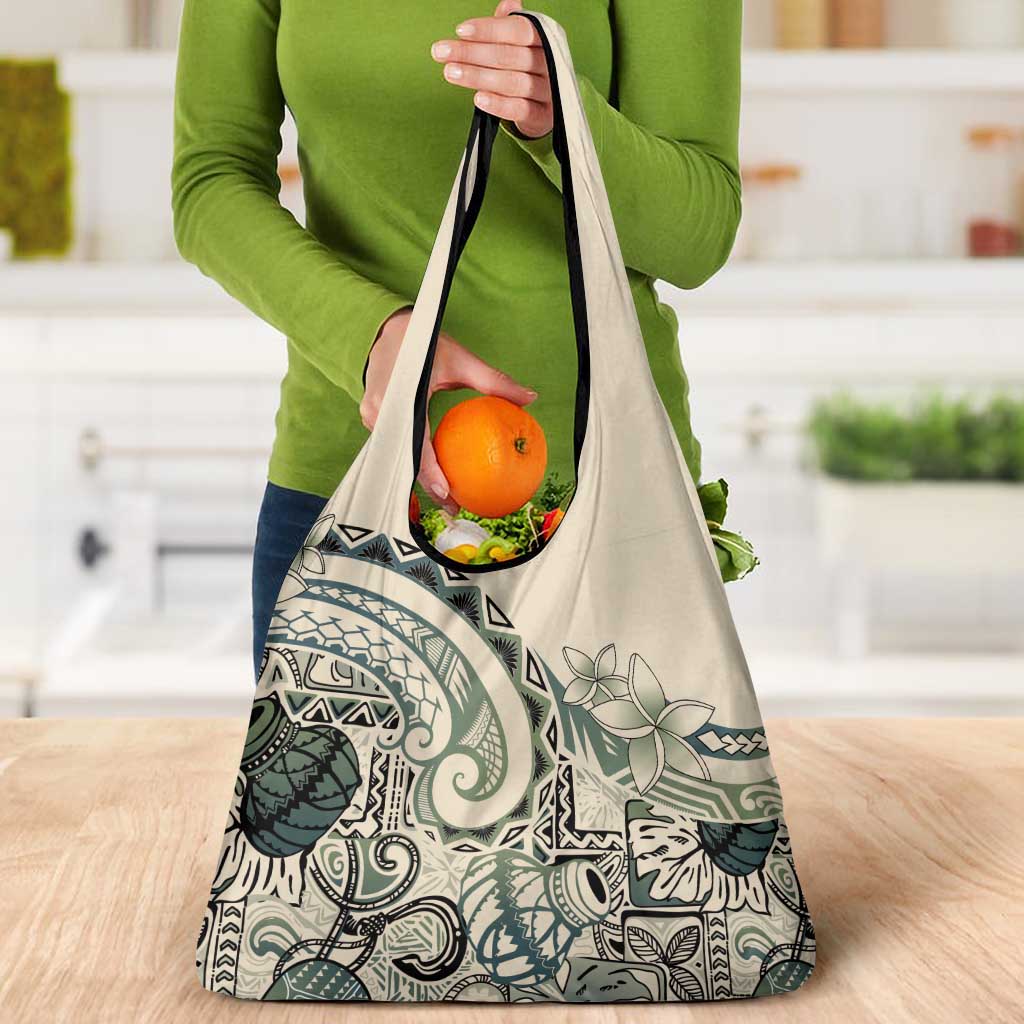 Aloha Hawaii Tapa Grocery Bag Summer Green Hawaiian Ipu LT7 - Polynesian Pride