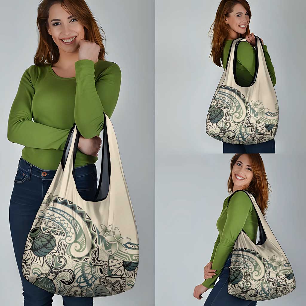 Aloha Hawaii Tapa Grocery Bag Summer Green Hawaiian Ipu LT7 - Polynesian Pride