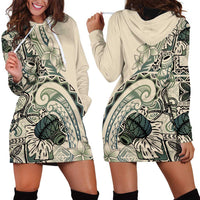 Aloha Hawaii Tapa Hoodie Dress Summer Green Hawaiian Ipu - Polynesian Pride