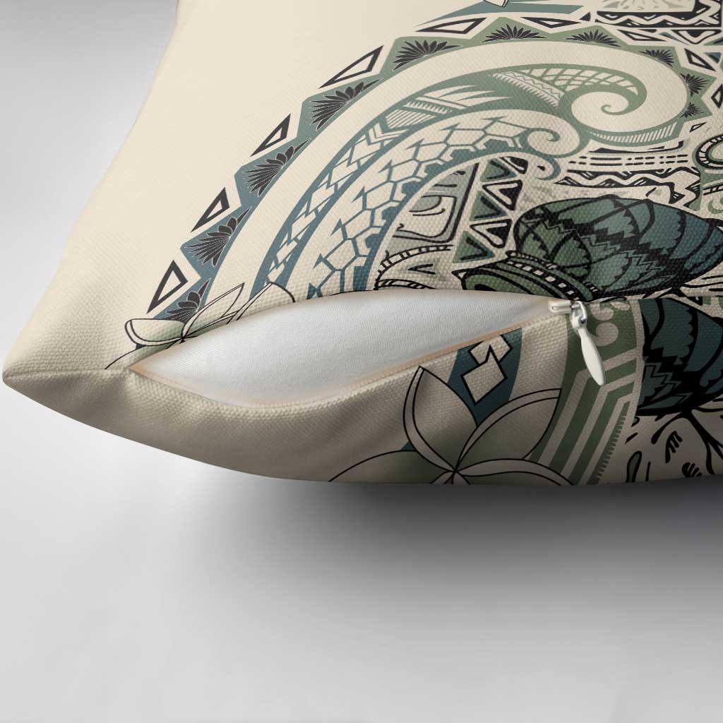 Aloha Hawaii Tapa Pillow Cover Summer Green Hawaiian Ipu - Polynesian Pride