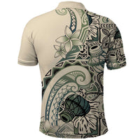 Aloha Hawaii Tapa Polo Shirt Summer Green Hawaiian Ipu - Polynesian Pride