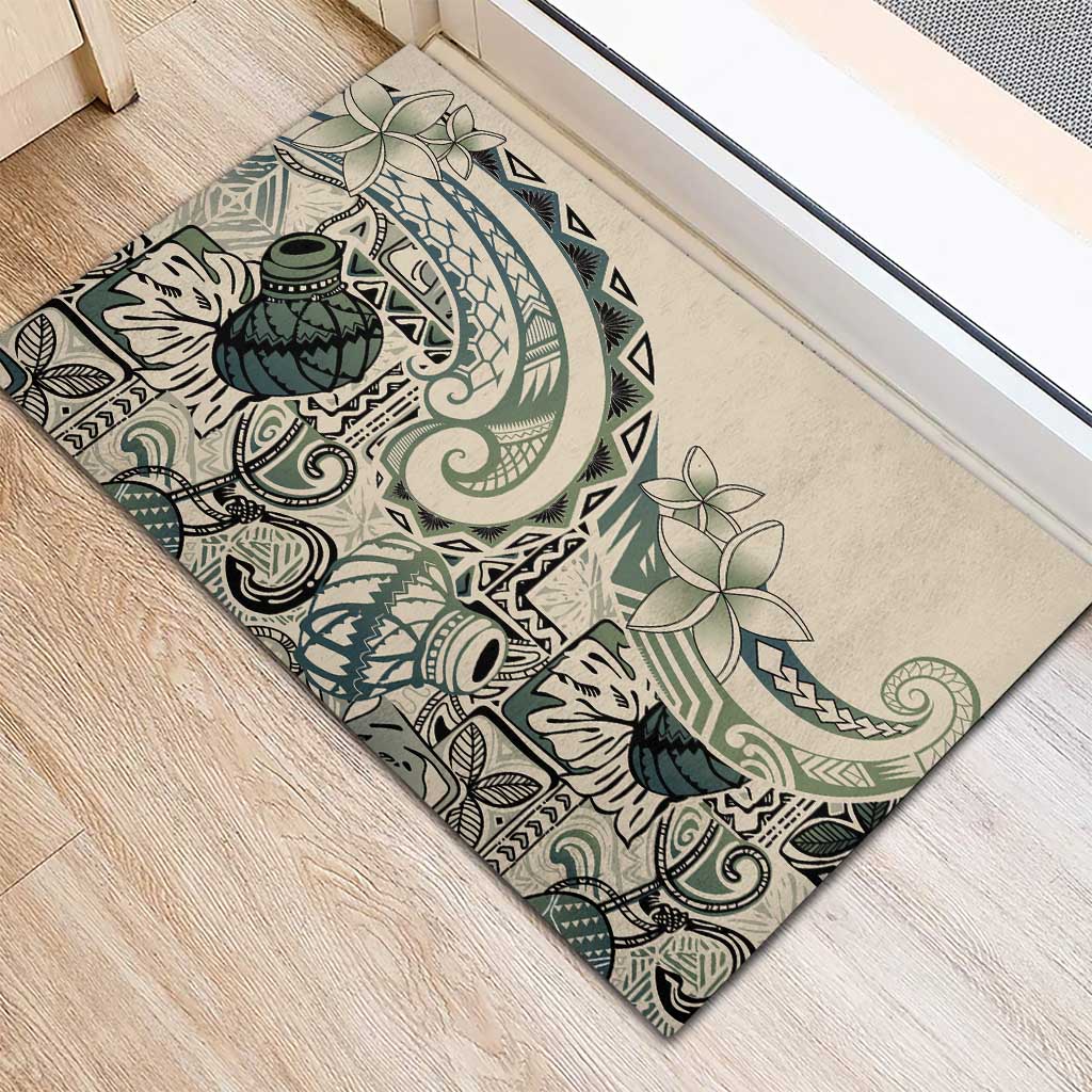 Aloha Hawaii Tapa Rubber Doormat Summer Green Hawaiian Ipu LT7 - Polynesian Pride