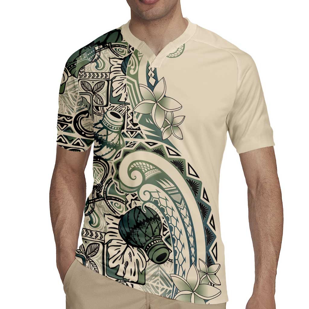 Aloha Hawaii Tapa Rugby Jersey Summer Green Hawaiian Ipu LT7 - Polynesian Pride