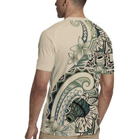 Aloha Hawaii Tapa Rugby Jersey Summer Green Hawaiian Ipu LT7 - Polynesian Pride