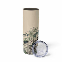 Aloha Hawaii Tapa Skinny Tumbler Summer Green Hawaiian Ipu - Polynesian Pride