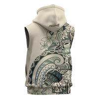 Aloha Hawaii Tapa Sleeveless Zip Hoodie Summer Green Hawaiian Ipu - Polynesian Pride
