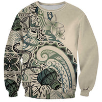 Aloha Hawaii Tapa Sweatshirt Summer Green Hawaiian Ipu LT7 Unisex Emerald - Polynesian Pride