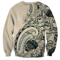 Aloha Hawaii Tapa Sweatshirt Summer Green Hawaiian Ipu LT7 - Polynesian Pride