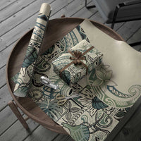 Aloha Hawaii Tapa Wrapping Paper Summer Green Hawaiian Ipu LT7 - Polynesian Pride