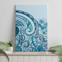Aloha Hawaii Tapa Canvas Wall Art Cool Turquoise Hawaiian Ipu LT7 - Polynesian Pride