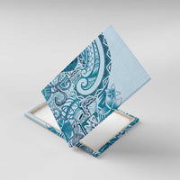 Aloha Hawaii Tapa Canvas Wall Art Cool Turquoise Hawaiian Ipu LT7 With Frame Turquoise - Polynesian Pride