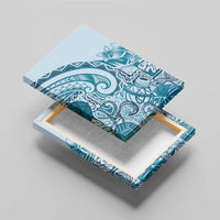 Aloha Hawaii Tapa Canvas Wall Art Cool Turquoise Hawaiian Ipu LT7 - Polynesian Pride