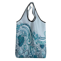 Aloha Hawaii Tapa Grocery Bag Cool Turquoise Hawaiian Ipu LT7 - Polynesian Pride