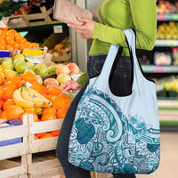 Aloha Hawaii Tapa Grocery Bag Cool Turquoise Hawaiian Ipu LT7 - Polynesian Pride