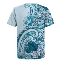 Aloha Hawaii Tapa Rugby Jersey Cool Turquoise Hawaiian Ipu LT7 - Polynesian Pride
