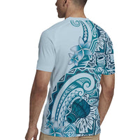 Aloha Hawaii Tapa Rugby Jersey Cool Turquoise Hawaiian Ipu LT7 - Polynesian Pride