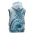 Aloha Hawaii Tapa Sleeveless Zip Hoodie Cool Turquoise Hawaiian Ipu - Polynesian Pride