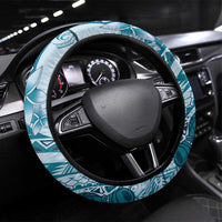 Aloha Hawaii Tapa Steering Wheel Cover Cool Turquoise Hawaiian Ipu - Polynesian Pride