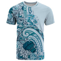 Aloha Hawaii Tapa T Shirt Cool Turquoise Hawaiian Ipu - Polynesian Pride