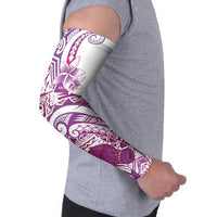 Aloha Hawaii Tapa Arm Sleeves Vibrant Fuchsia Hawaiian Ipu - Polynesian Pride