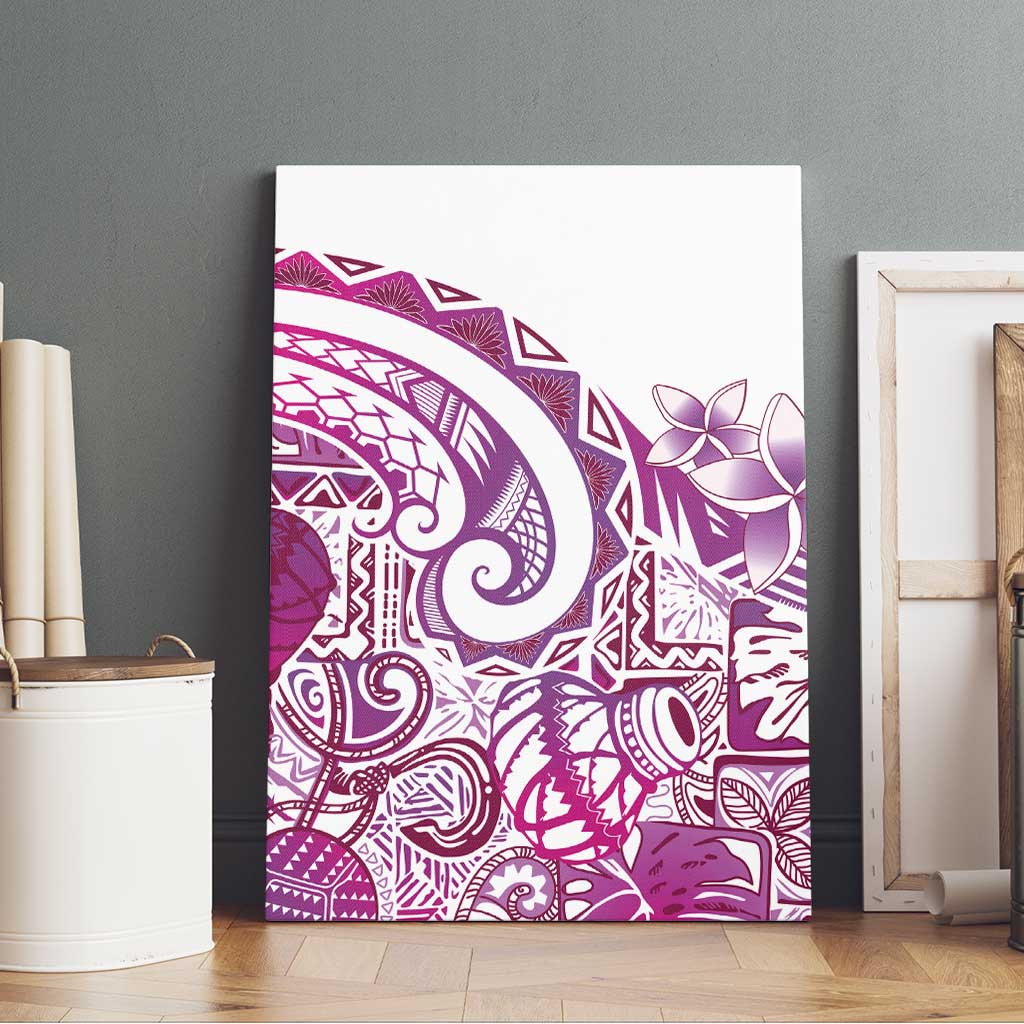 Aloha Hawaii Tapa Canvas Wall Art Vibrant Fuchsia Hawaiian Ipu LT7 - Polynesian Pride