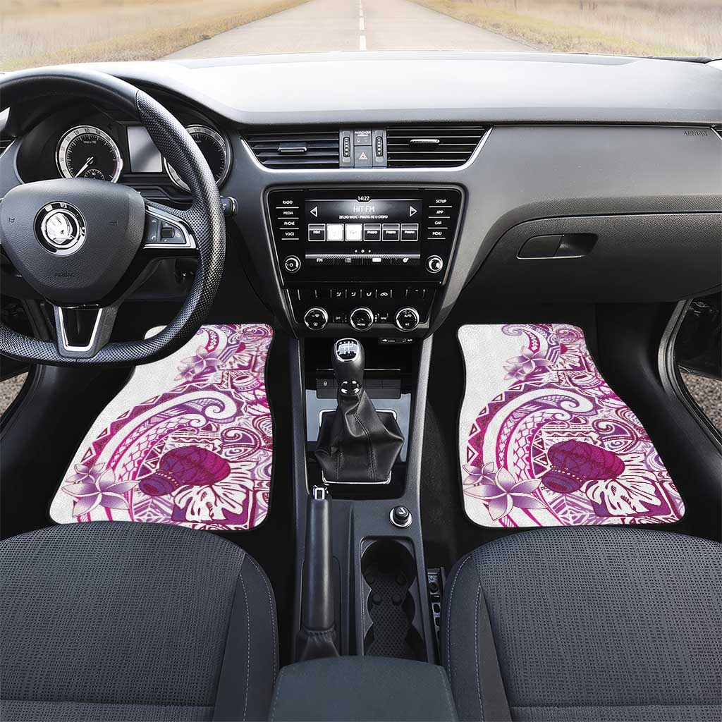 Aloha Hawaii Tapa Car Mats Vibrant Fuchsia Hawaiian Ipu - Polynesian Pride