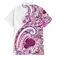 Aloha Hawaii Tapa Family Matching Puletasi and Hawaiian Shirt Vibrant Fuchsia Hawaiian Ipu - Polynesian Pride