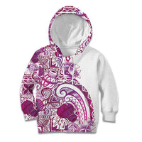 Aloha Hawaii Tapa Kid Hoodie Vibrant Fuchsia Hawaiian Ipu - Polynesian Pride