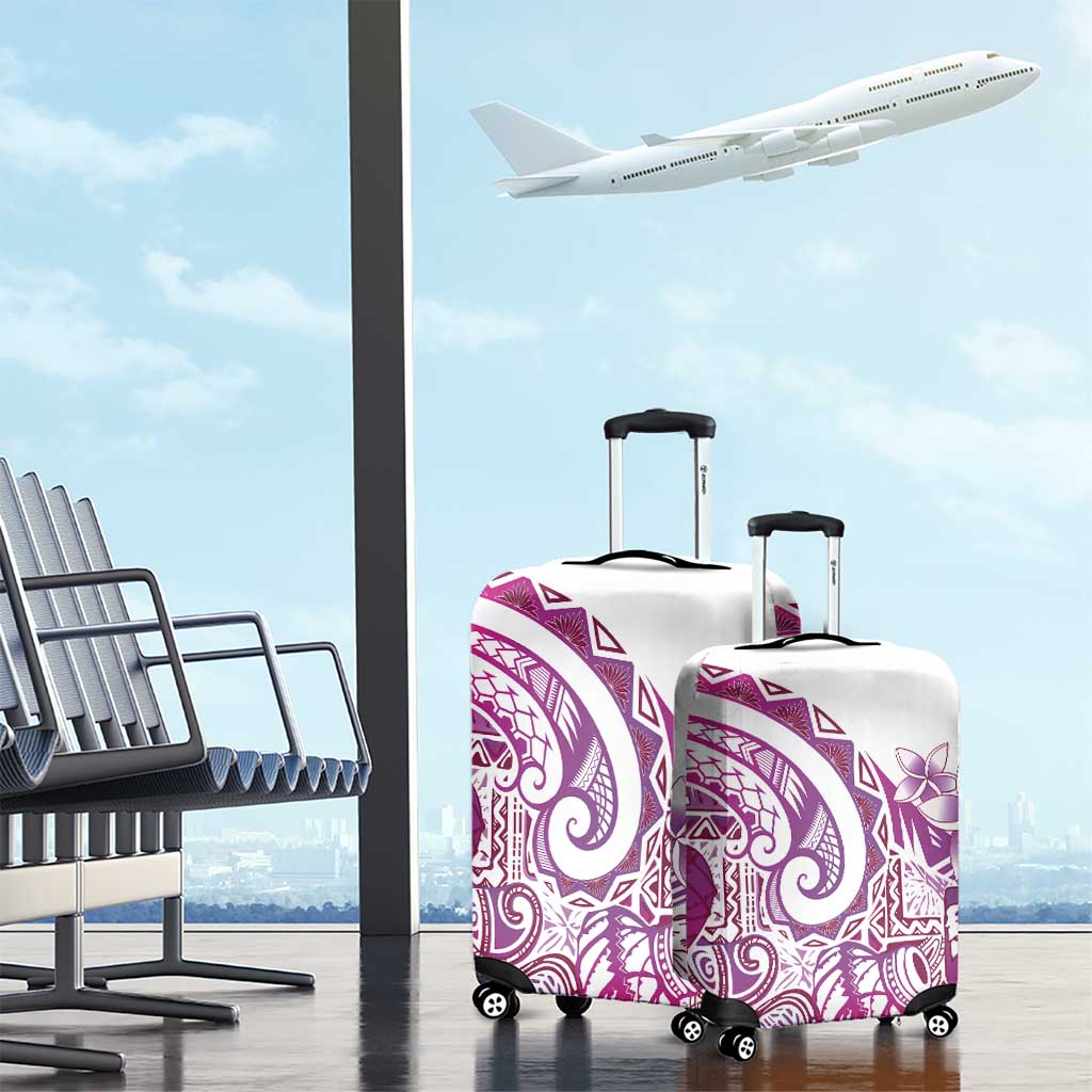 Aloha Hawaii Tapa Luggage Cover Vibrant Fuchsia Hawaiian Ipu - Polynesian Pride