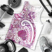 Aloha Hawaii Tapa Men Tank Top Vibrant Fuchsia Hawaiian Ipu LT7 - Polynesian Pride